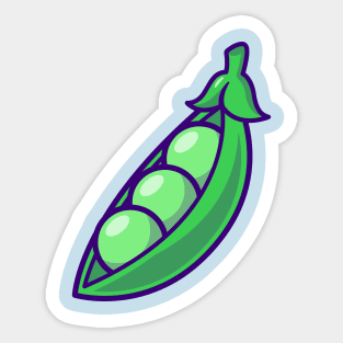 Peas Vegetable Cartoon Sticker